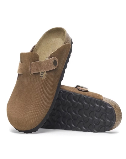 Boston Suede Embossed - Corduroy Dark Tea - Birkenstock